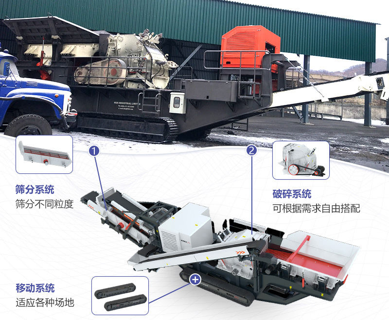 移動建筑垃圾粉碎機系統結構可根據需求設計定制